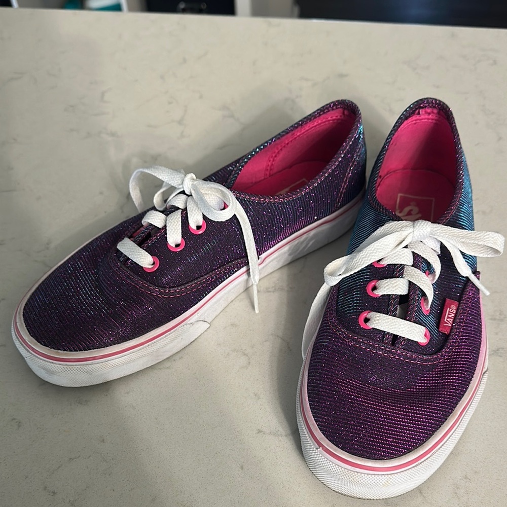 Vans Purple, Pink, and Blue Iridescent Sneakers